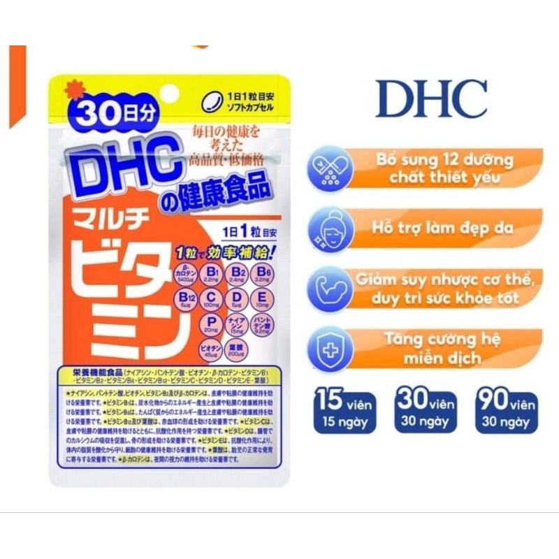 Dhc Multivitamin Package Of 30 Tablets Shopee Singapore