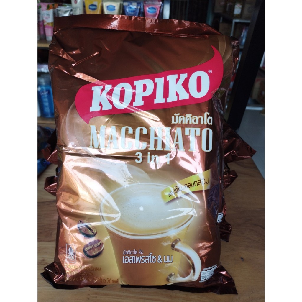 01 Bag Of Kopiko Macchiato Instant Coffee 480g 20 Packs X 24g Pack