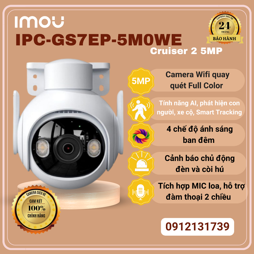 Imou CRUISER 2 5MP Outdoor Wifi Camera IPC GS7EP 5M0WE 5MP 3MP