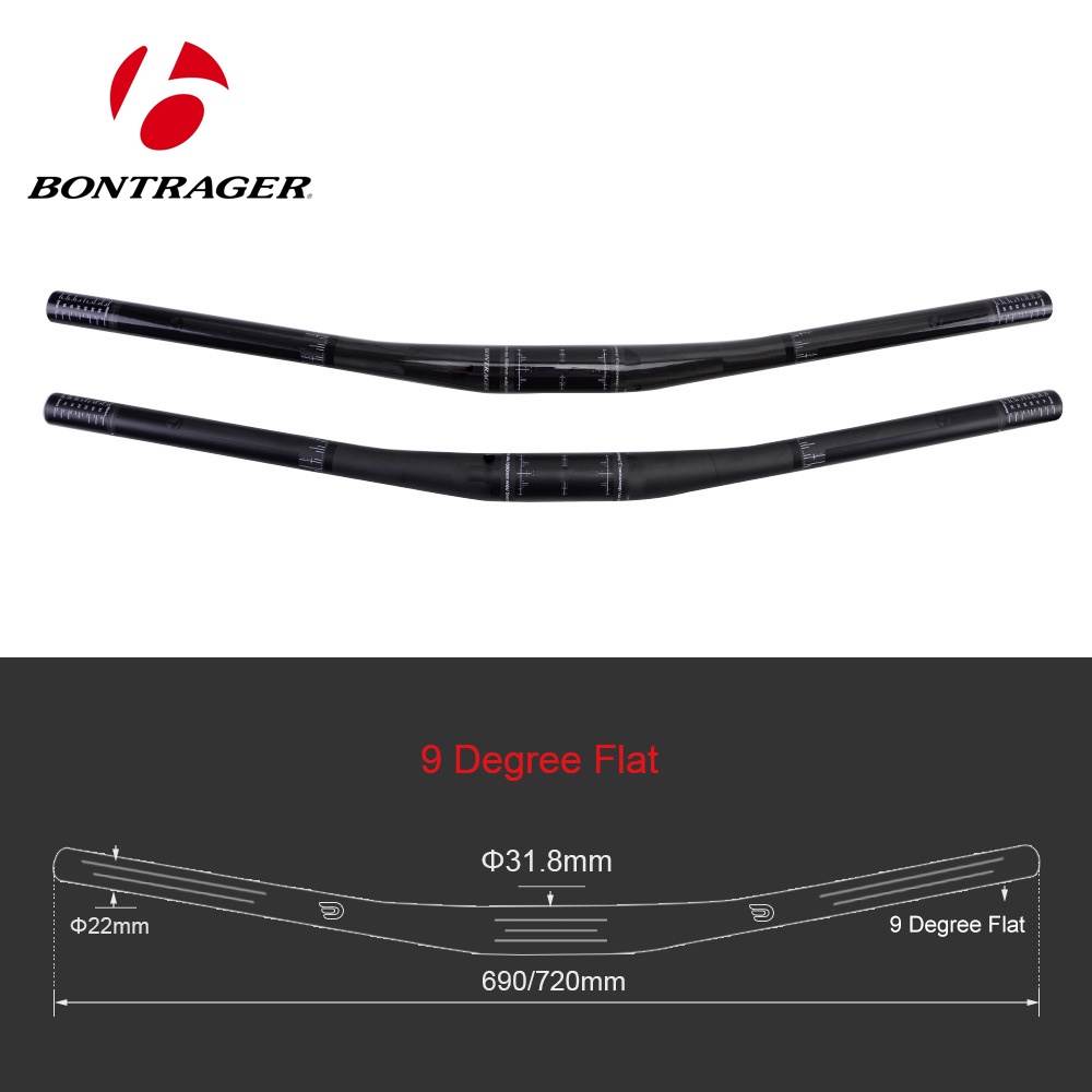 Bontrager Bicycle Handlebar Carbon Fiber Folding Bike Riser Flat