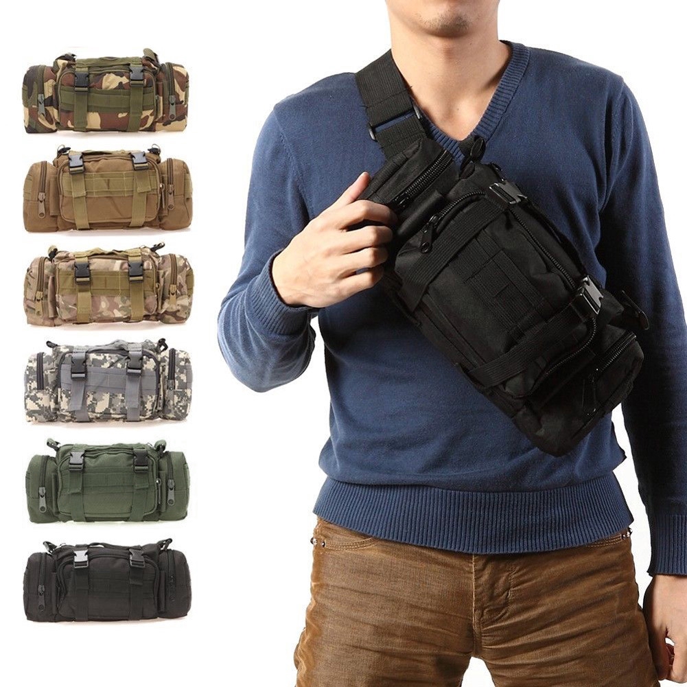 Military Waist Waterproof Camera Bag Outdoor Fishing Shoulder Waist ...