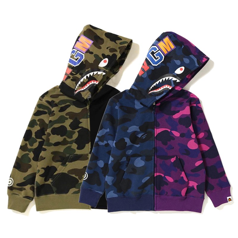 A Bathing Ape printing Kids hoodies Bape Camouflage stitching Kid Clothing Jacket Shopee Singapore