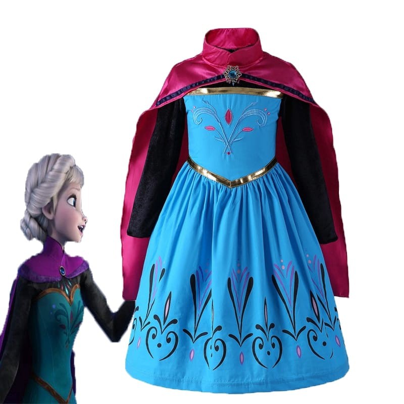 SG Seller Frozen Elsa Anna costume party dress long sleeved with