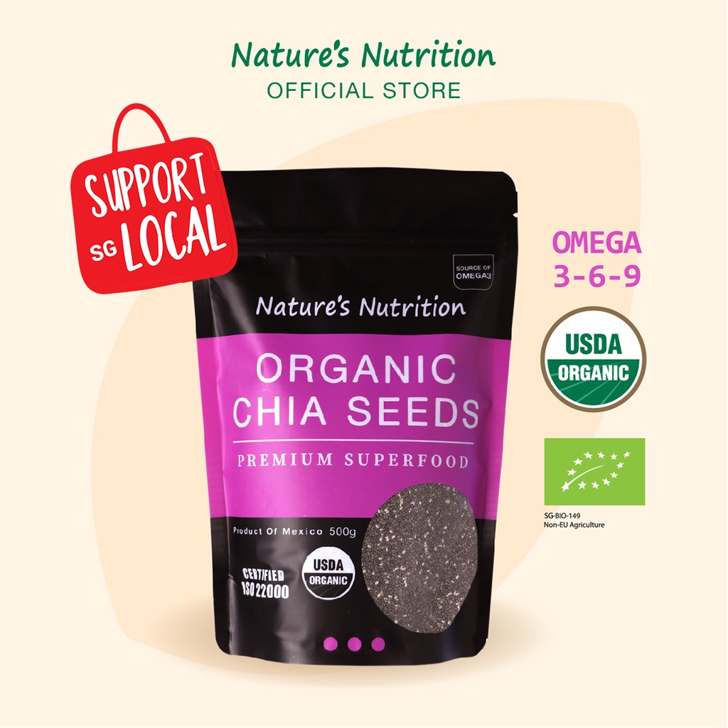 Nature's Nutrition Premium Organic Chia Seeds 500g / 1kg | Shopee Singapore