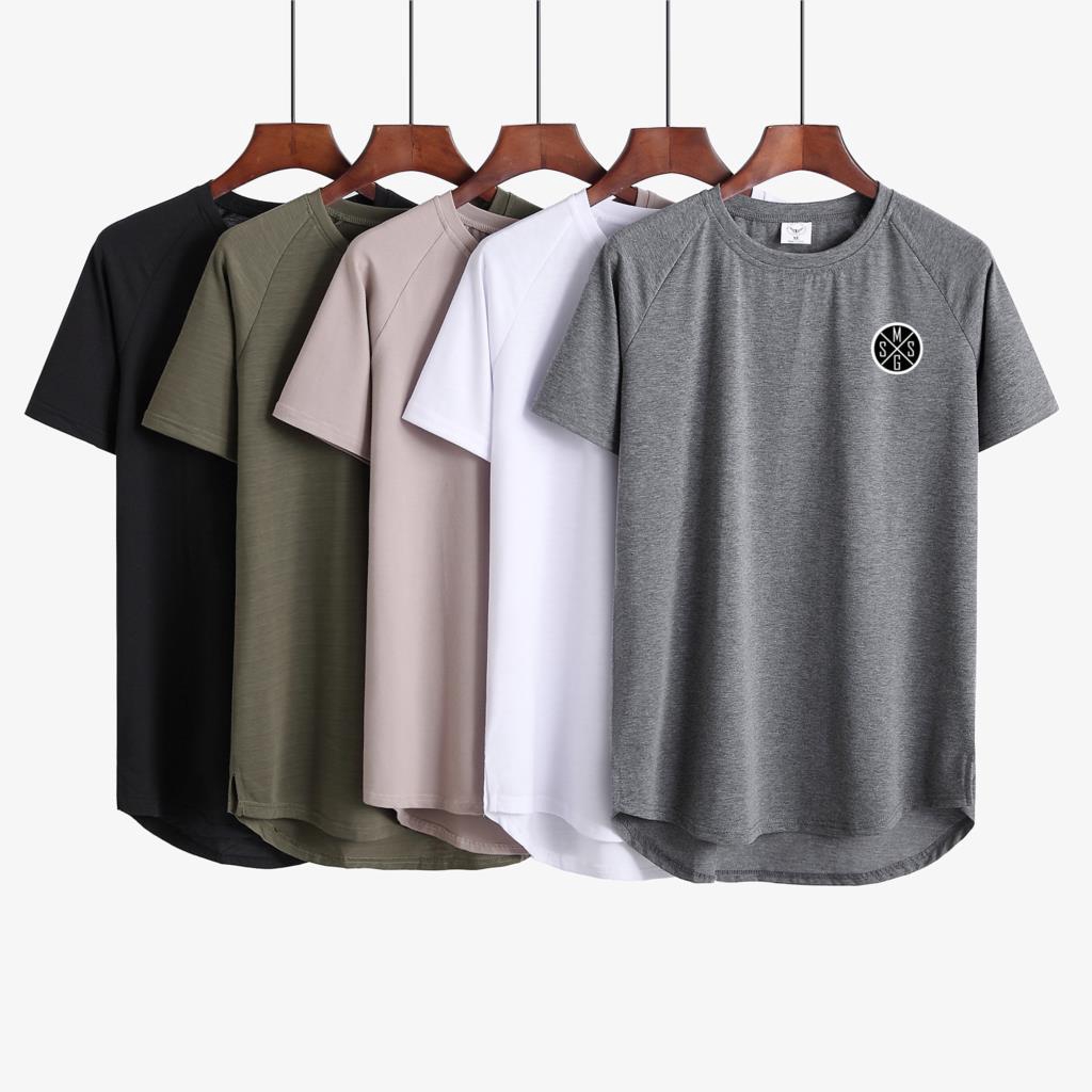 New Fashion Mens T Shirts Muscle Guys Brand Bodybuilding Fitness mens gym Clothing Workout Cotton T Shirt Men plus size tops Shopee Singapore
