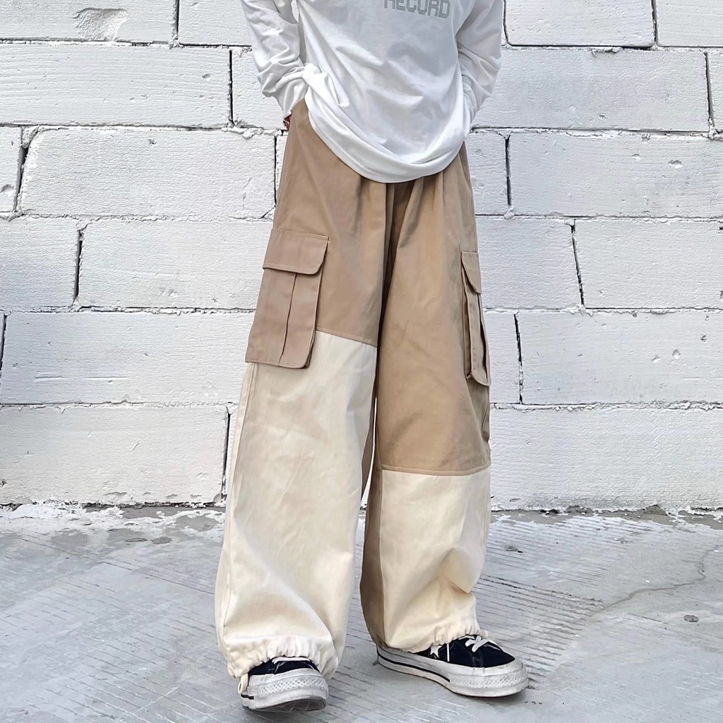 Relaxed Fit Retro Wide leg pants men Thick pound cotton Wear-resistant ...