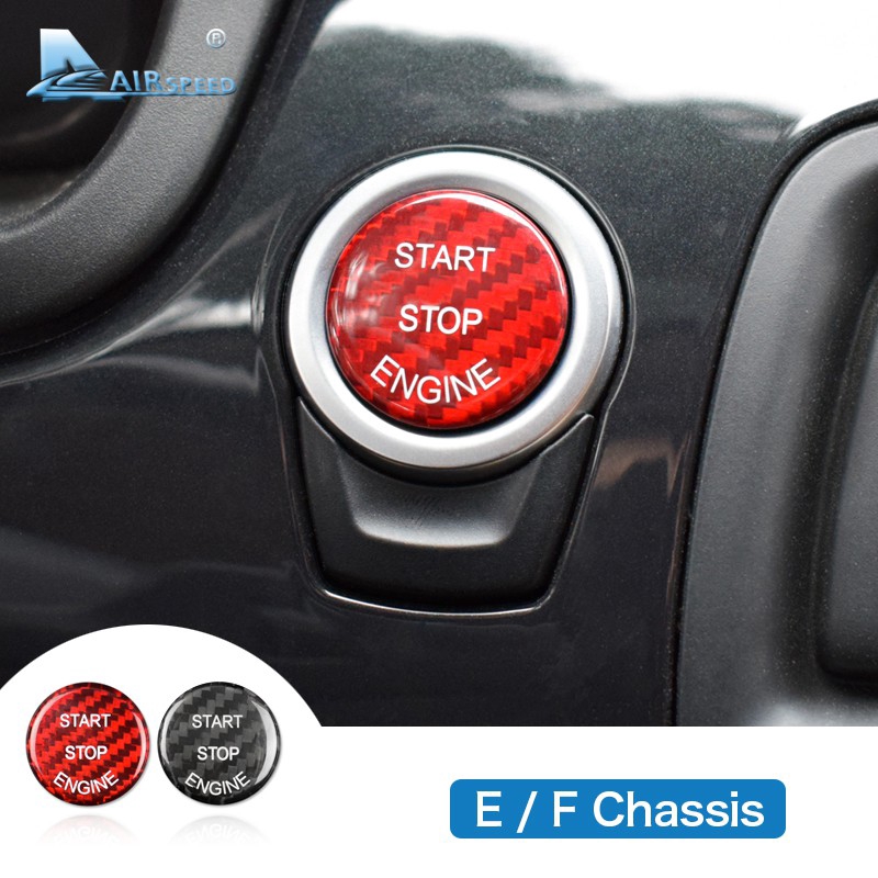 For BMW E71 F26 F01 F20 F21 F30 F10 Carbon Fiber Car Engine Start ...