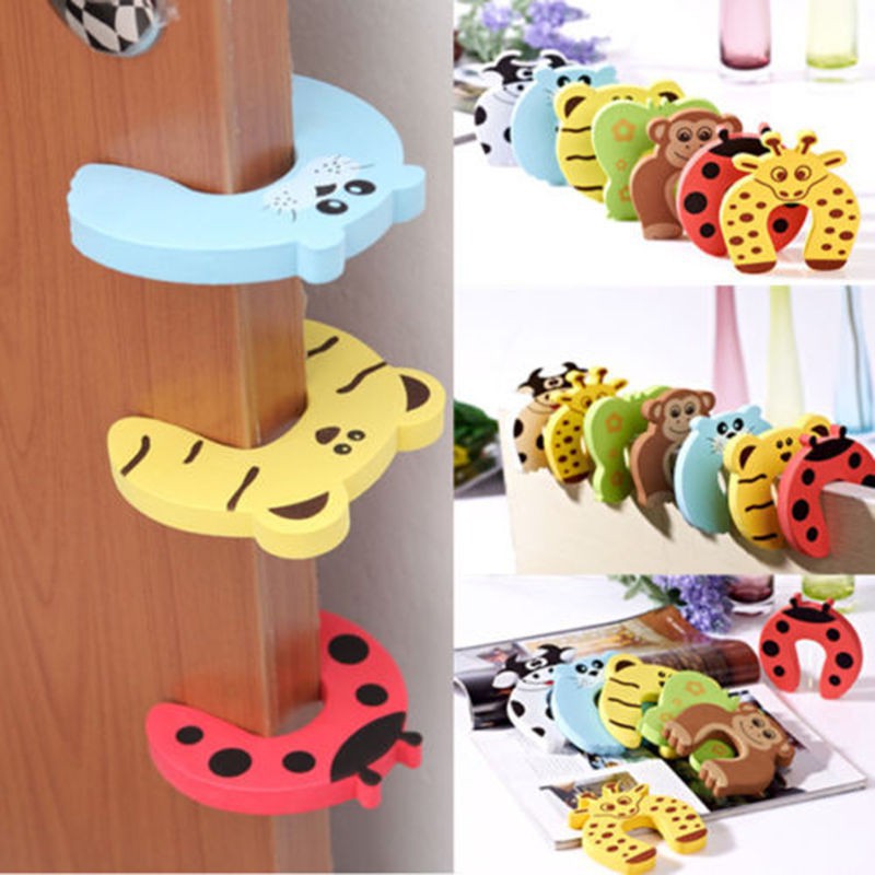 6X Baby Safety Foam Door Jammer Guard Finger Protector Stoppers Animal