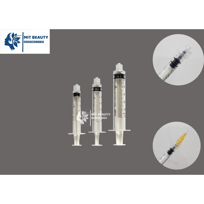 Syringe LuerLock prp twisting cylindrical cylinder with meso needle