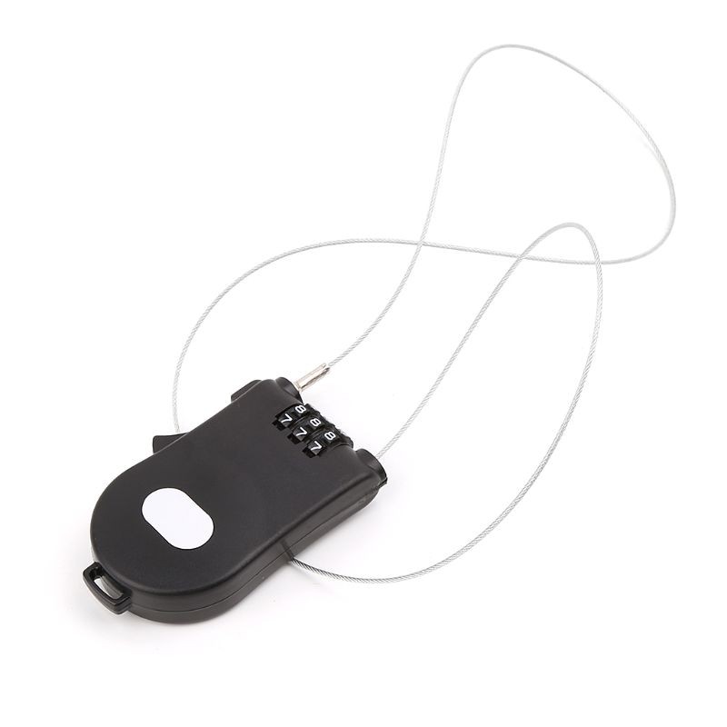 1 meter Retractable Steel Cable Number Lock | Shopee Singapore