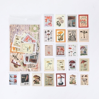 QOUZMO 6 designs vintage stamp sticker pack [Philatelic Museum Series 2]  journal scrapbook DIY decorative stickers 46pcs/pack