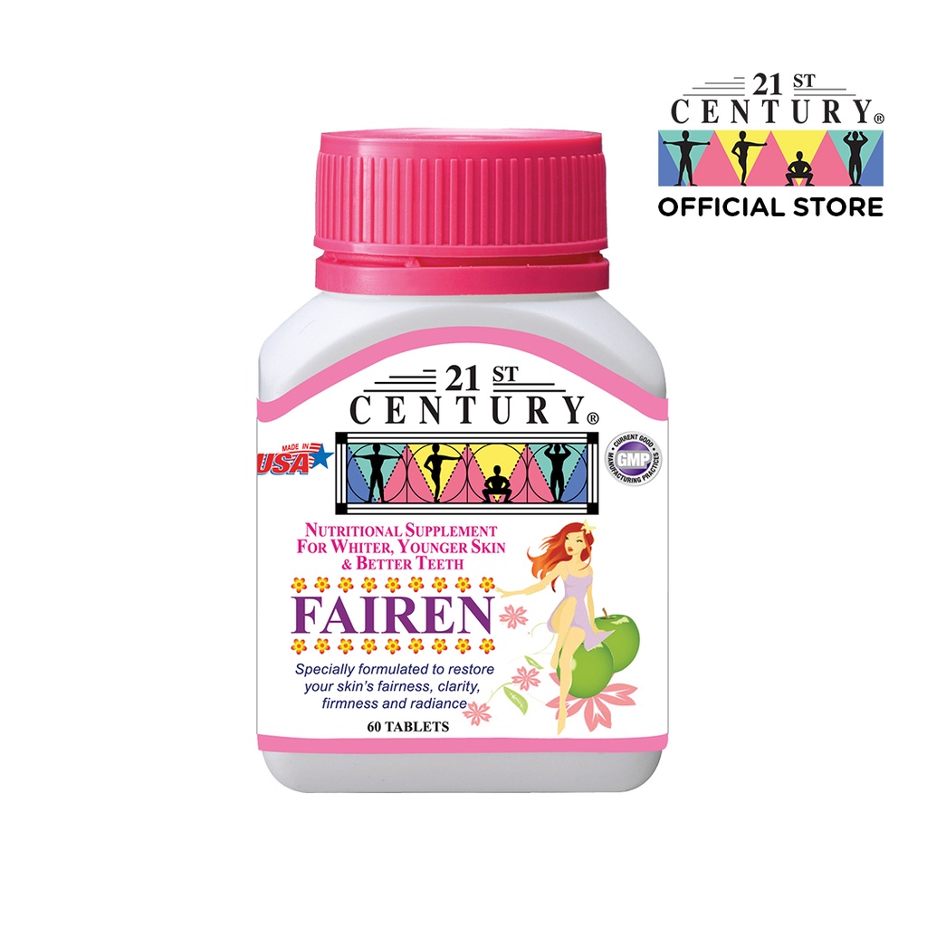 21st Century Fairen Tablets (60'S) Natural Skin & Teeth Whitening Formula