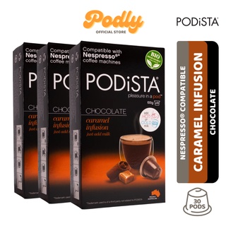 Nespresso-Compatible Podista Hot Chocolate Pods – Smooth - 30 Pods (3  boxes)