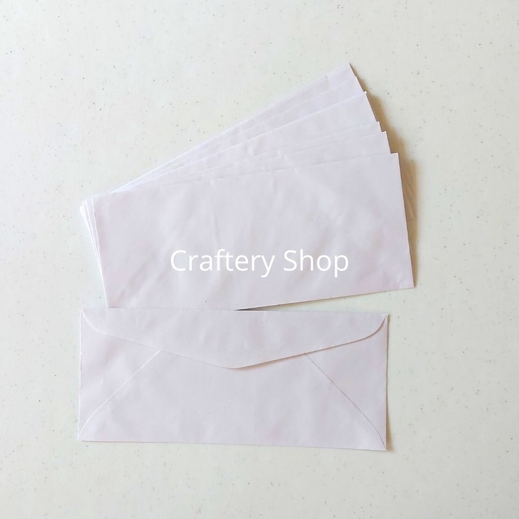 White Letter Envelope Long and Short 10pcs | Shopee Singapore