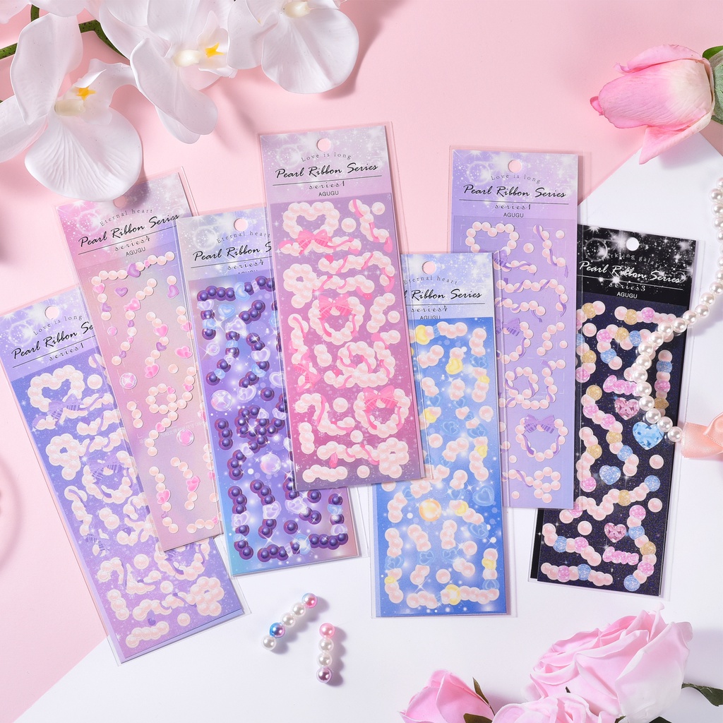 SPARKLING GALAXY PEARL RIBBON SERIES CONFETTI HOLOGRAPHIC GLITTER ...
