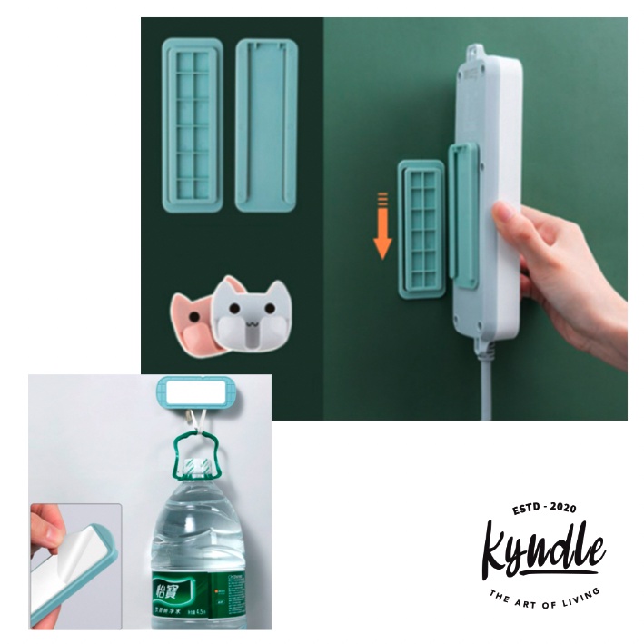 Power Plug Socket Holder Socket Hook Multipurpose Adhesive Power Strip ...