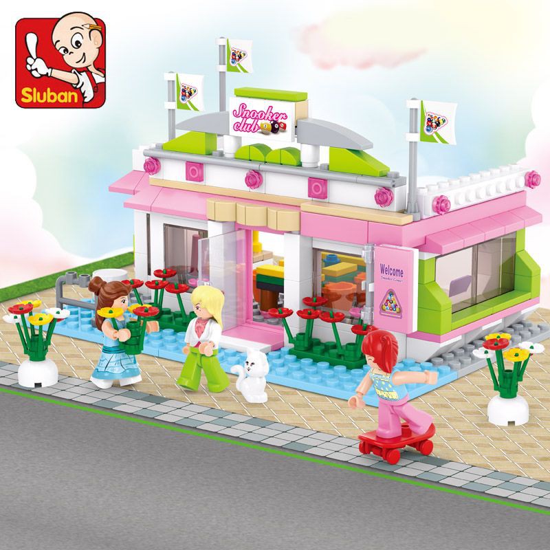 Sluban Girl s Dream Equestrian Dog House Piano Solo Delivery Van And Beauty Salon Lego compatible Brick Toys Shopee Singapore