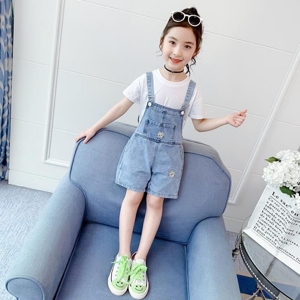 Little girls hot sale overall shorts