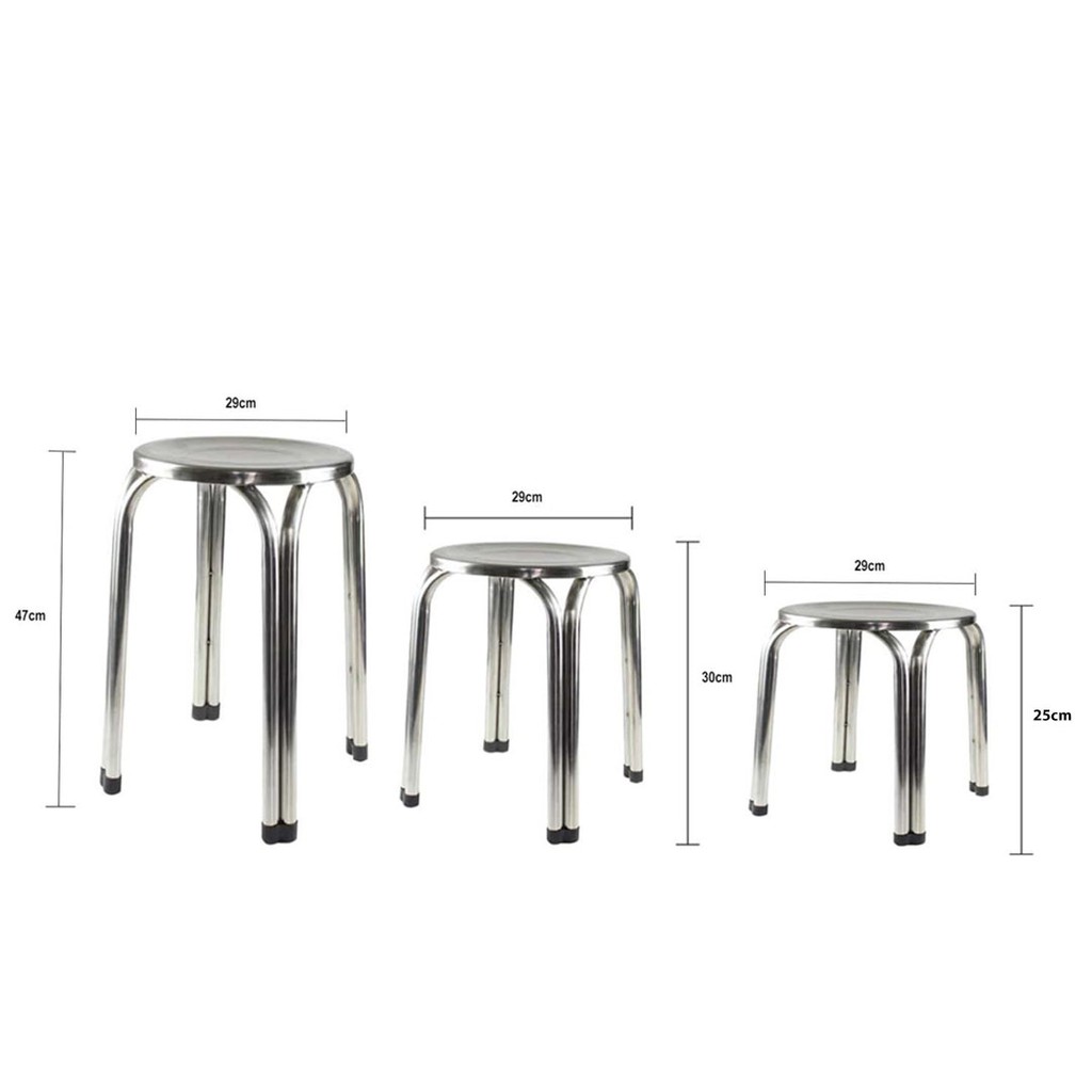 Stainless Steel Round Chair/ Stool | Shopee Singapore