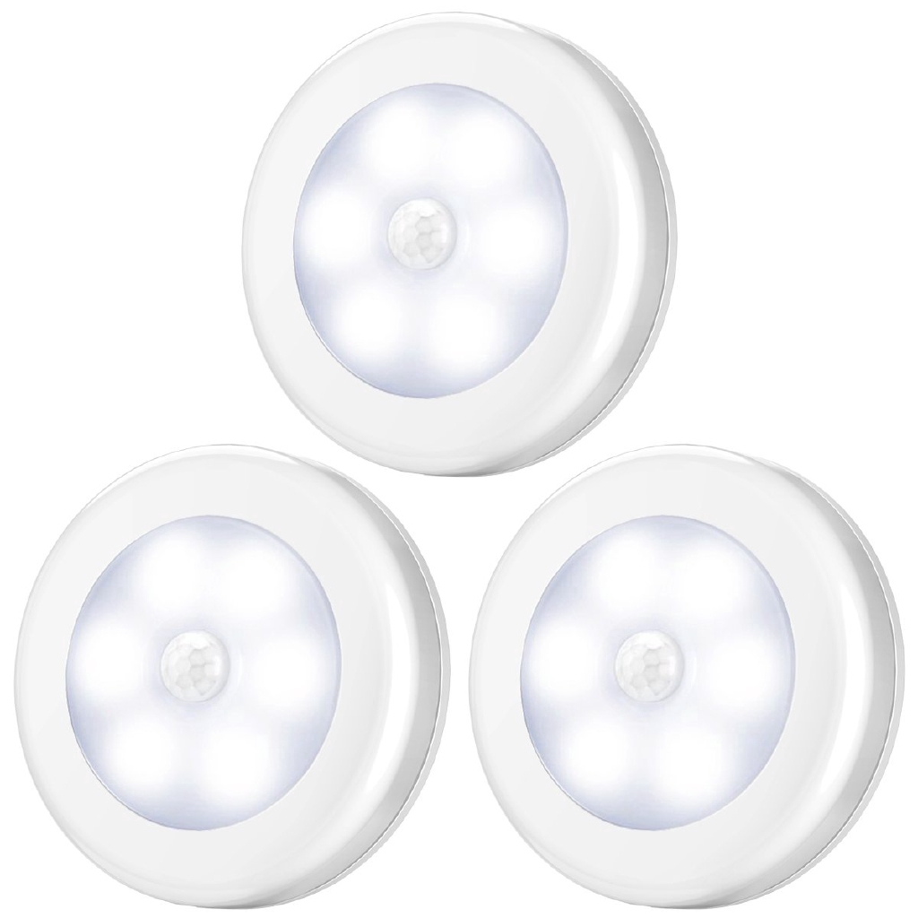Wireless PIR Motion Auto Sensor LED Night Lights,Stick-Anywhere Hallway ...