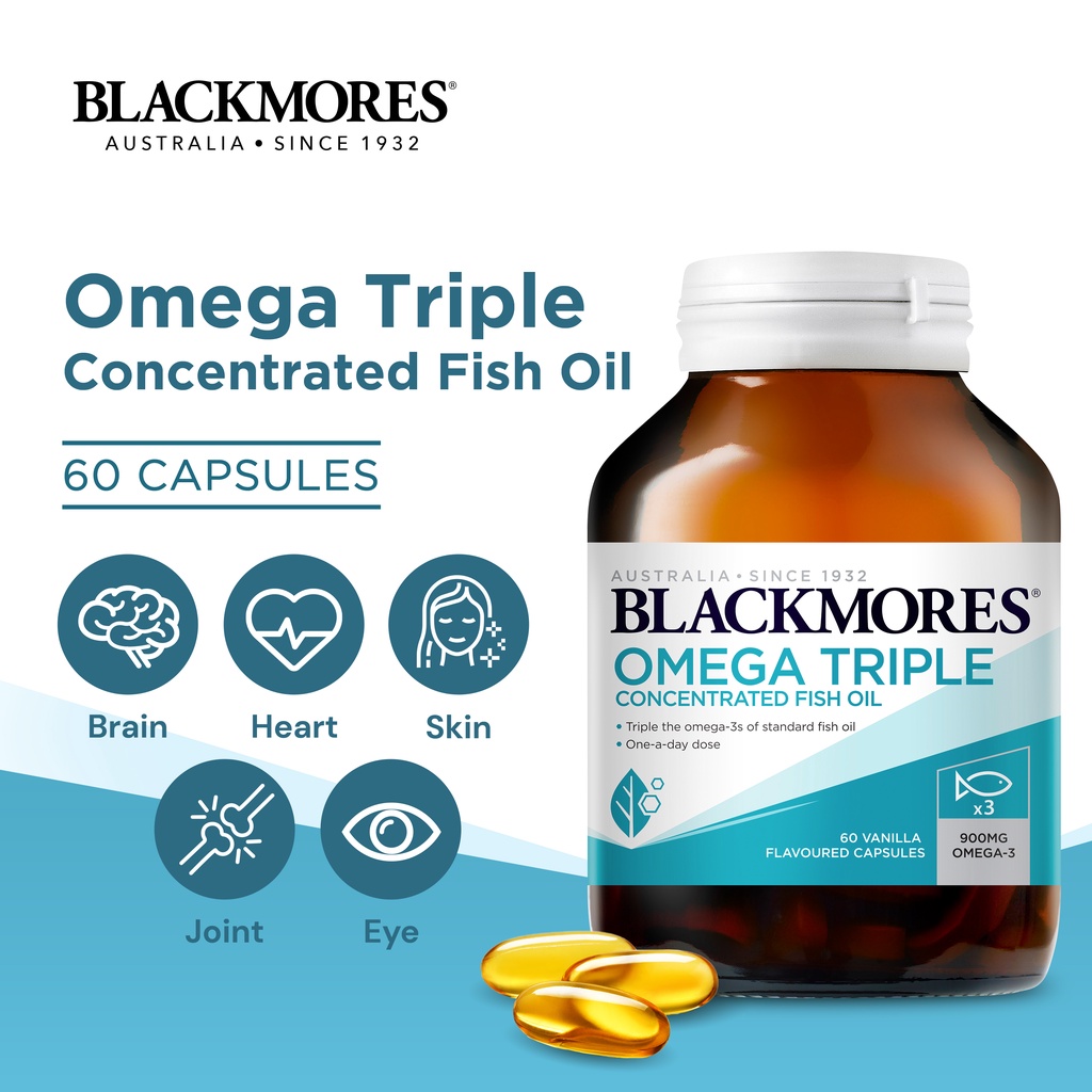 Blackmores omega triple concentrated fish oil 150 outlet capsules