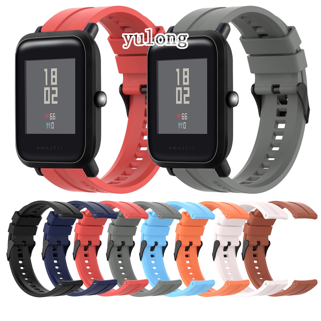 Kwmobile 2 Cinturini In TPU Silicone Con Fibbia Compatibili Con Huami Amazfit Bip S / Bip S Lite, Regolabili 15-22 Cm