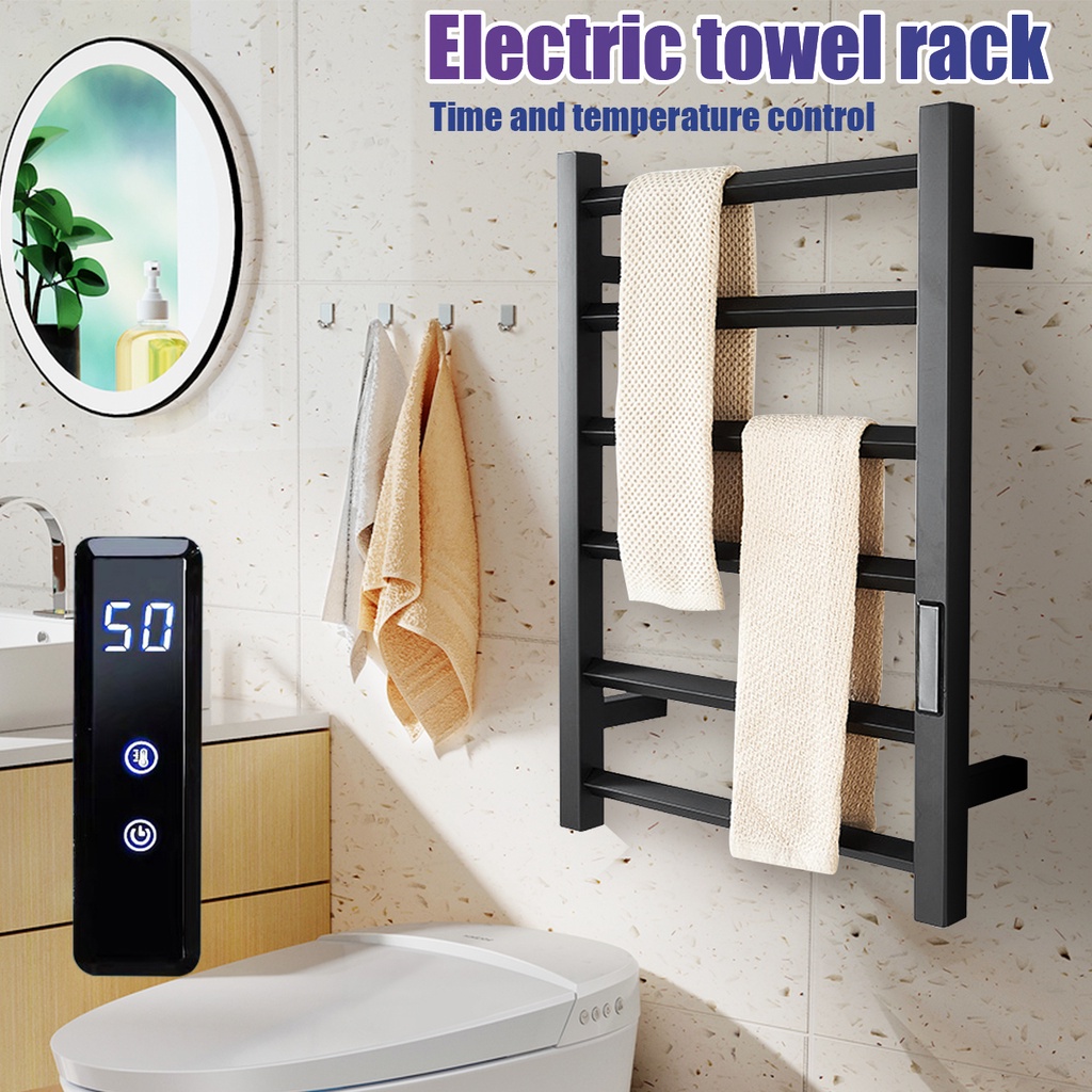 IPX5 Waterproof Bathroom Electric Towel Rack 45°~70℃ 304 Stainless ...