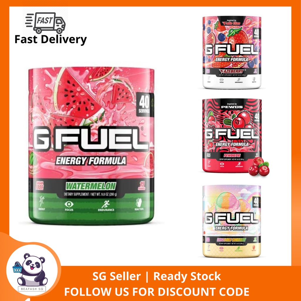 G Fuel Rainbow/Faze Berry/ Watermelon/ Lingonberry / Bahama Mama Energy