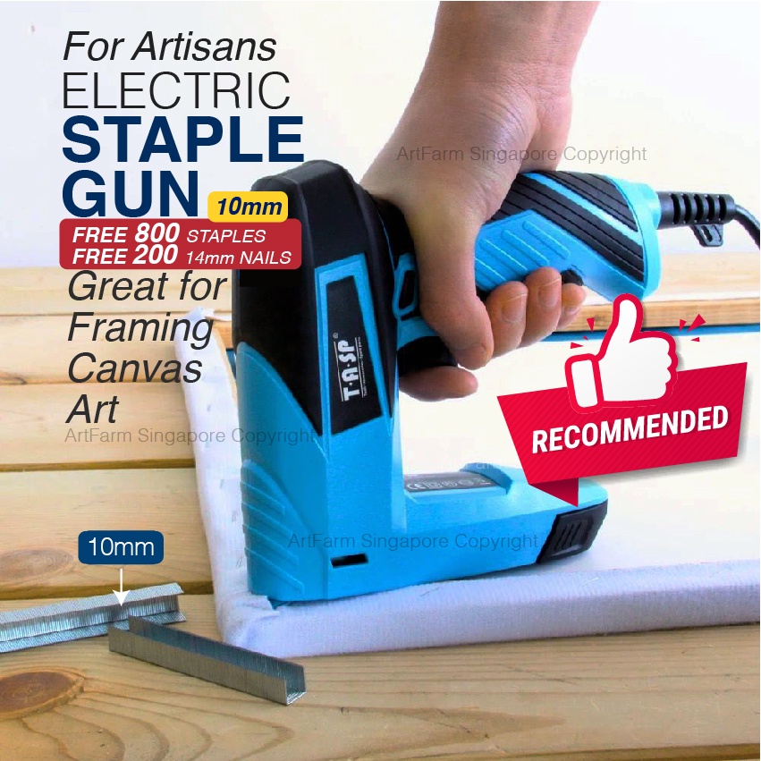 Canvas staple shop gun