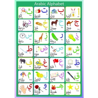 Laminated Chart ( Arabic Letters and Numbers ) | Shopee Singapore