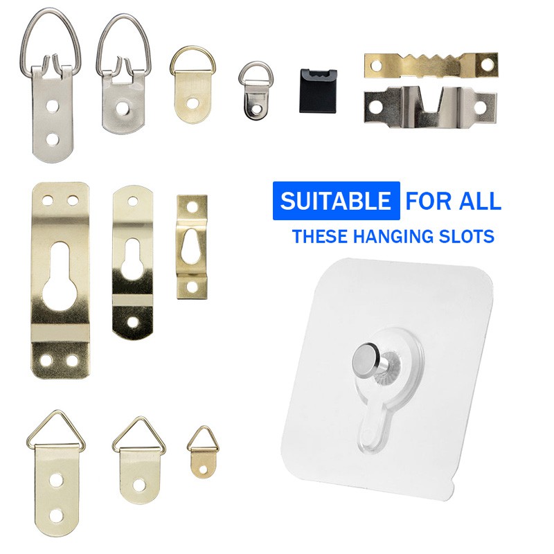 6pcs Photo Frame Hook No Drill Picture Wall Hooks Self Adhesive Picture Hanging Kit for Photo Painting Poster Clock Shopee Singapore