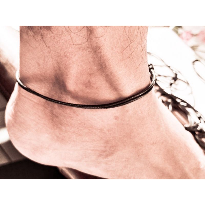 Mens on sale leather anklet