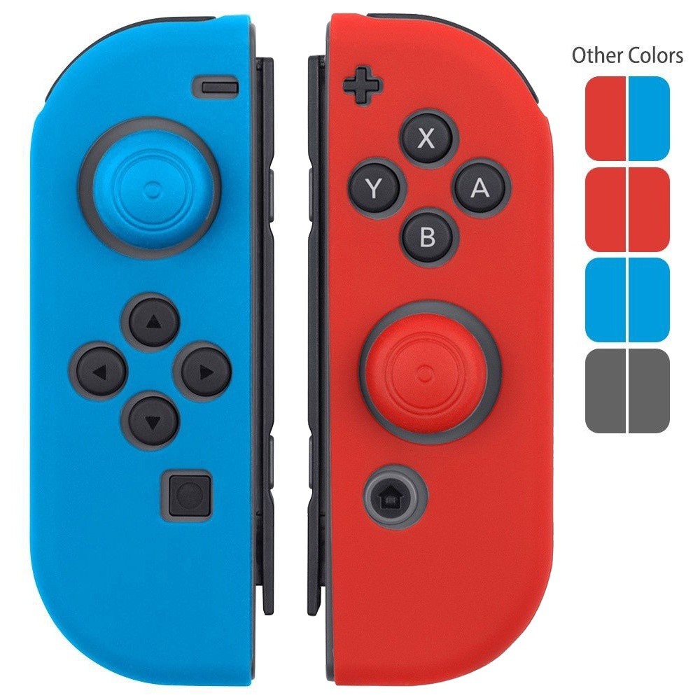 Nintendo Switch Joy Con Silicone Case Cover with Antislip Thumb Stick