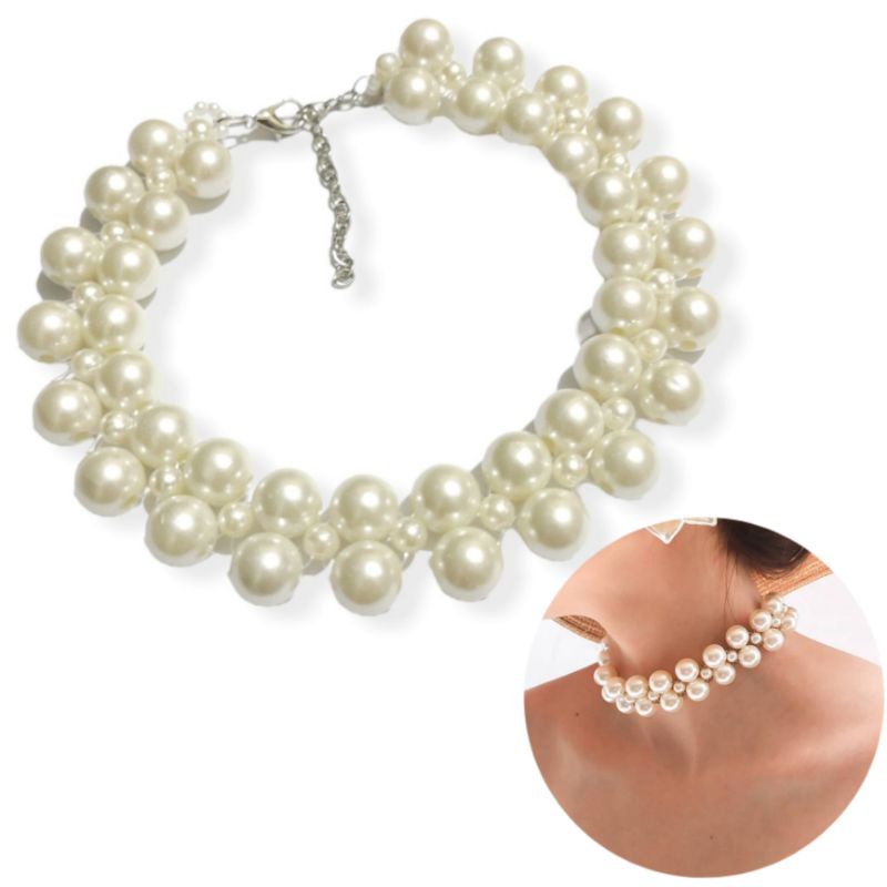 Choker necklace in on sale pearl