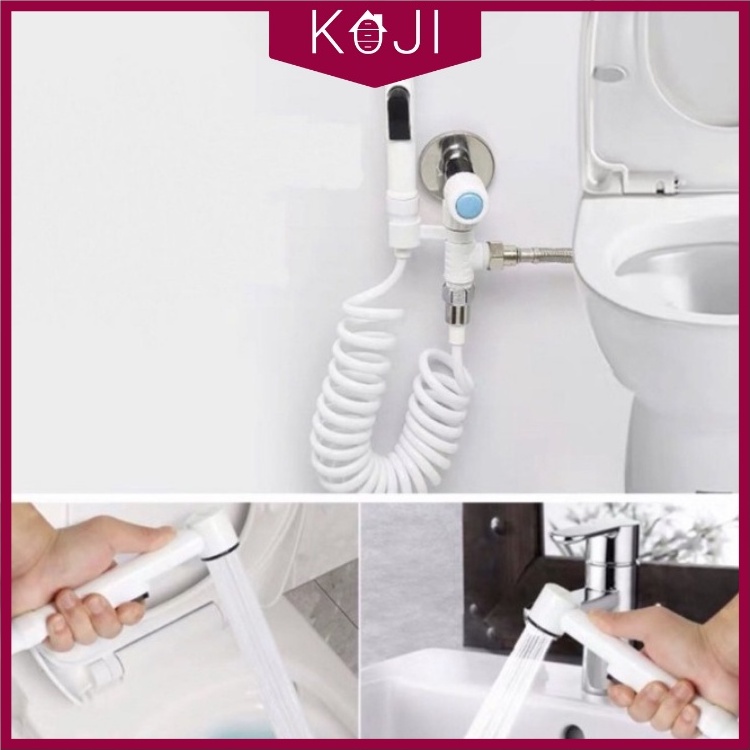 Koji High Pressure Toilet Water Bidet Spray Wall Mounted Hanging Bathroom Hose Shower