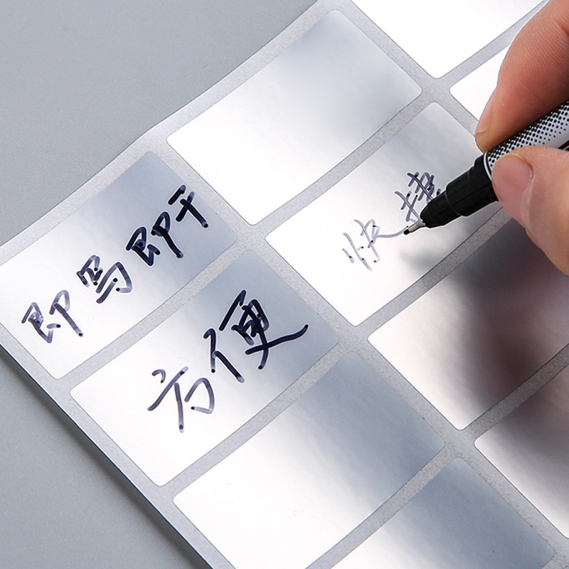 108 Sheets Waterproof Silver Paper PET Label Stickers Classification ...