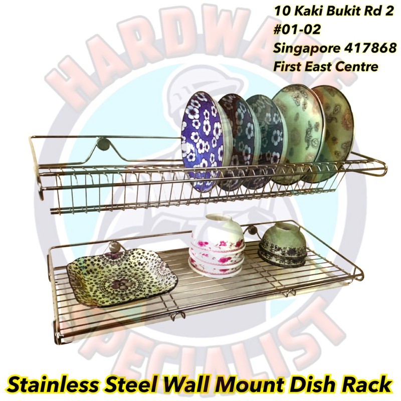 Stainless Steel 304 Wall Mounted Dish Rack | Shopee Singapore