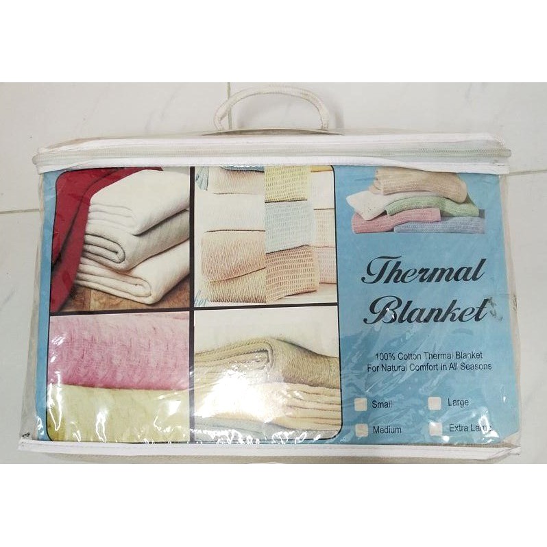 100% Cotton Thermal Blanket, Selimut hospital | Shopee Singapore