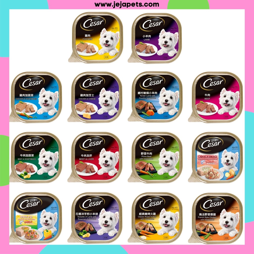 Cesar Assorted Wet Dog Food 100g (12 cans / 24 cans) | Shopee Singapore