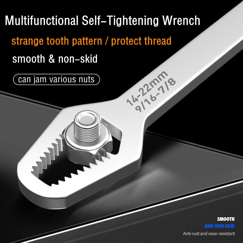 Multifunctional Torx Wrench Self-Tightening Universal Adjustable Wrenchs Double-Head Multi-Purpose Spanner