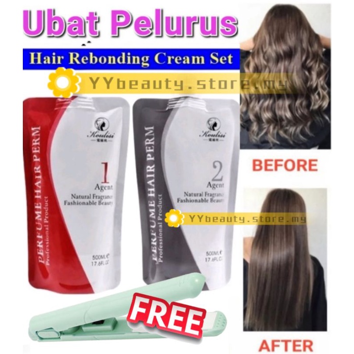 Local Ship Professional Crystallizing Straight Hair rebonding Straightening Cream ubat lurus