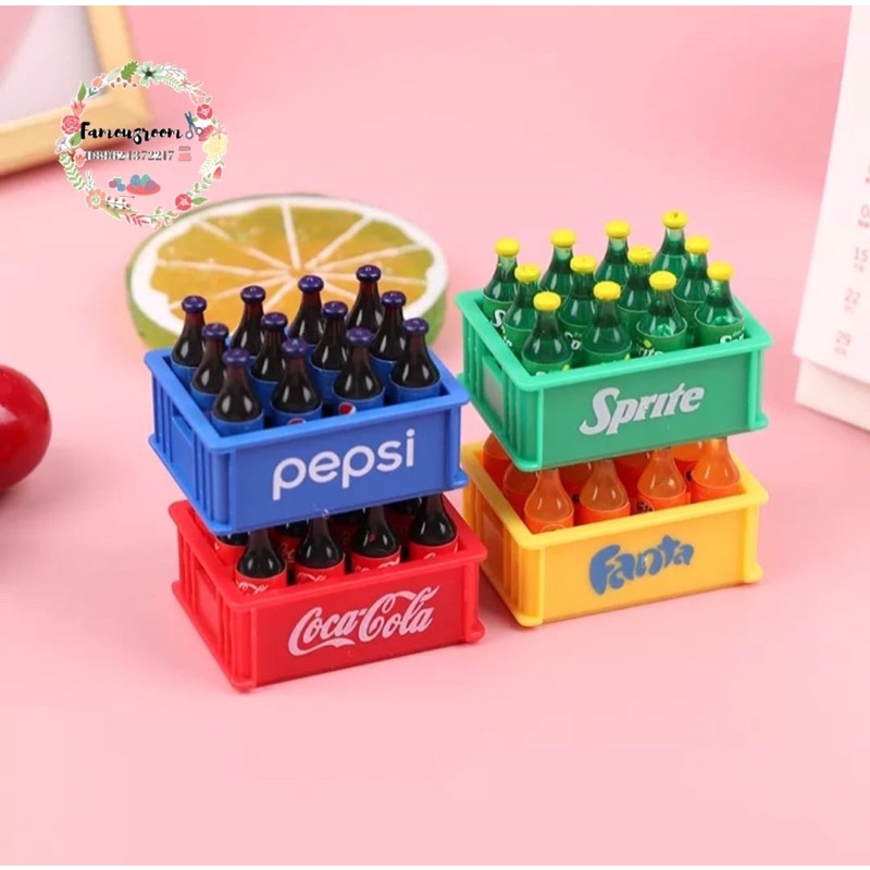 Lottone Di 100 Bottigliette In Miniatura Per Casa Delle Bambole: Coca Cola, Sprite, Pepsi, Fanta E Altre! Scala 1:6