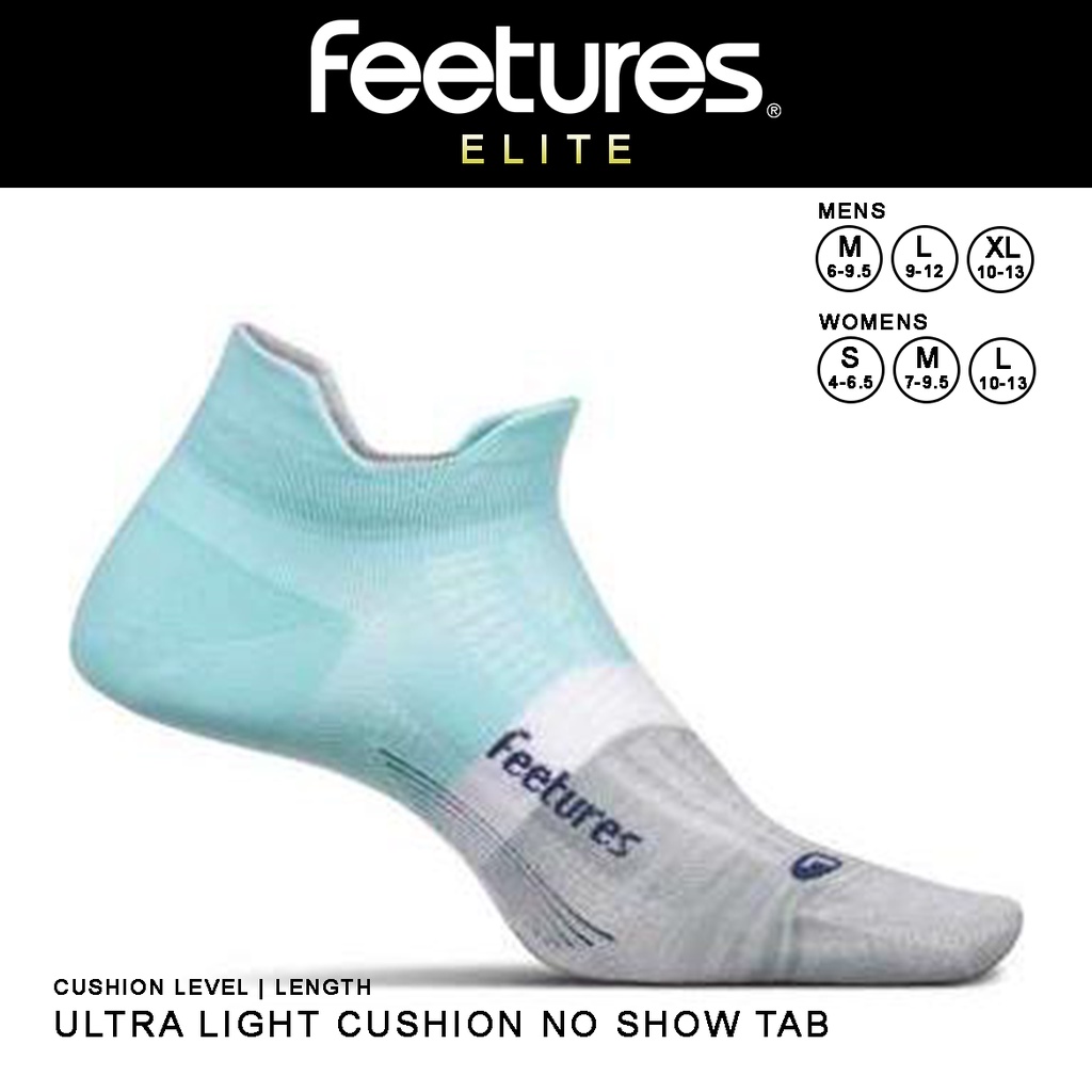 Feetures Elite Ultra Light No Show Tab SS20 Quick Dry Anti-Blister  Compression Sports Running Socks for Men and Women