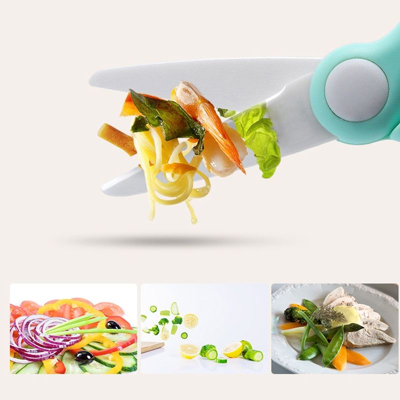 Biomom Ceramic/Stainless Steel Food Scissors with Travel Case (3 ...