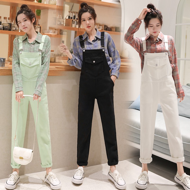 Limited Sale Women s Denim Jumpsuit Korean Fashion Bib High Waist Loose Harem Rompers Women s Clothes Long Pants