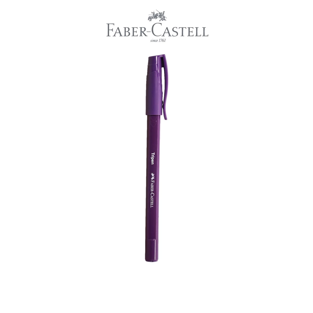 Faber-Castell Ballpen Pen Tripen 0.7mm MixBarrel Black Ink Box 12 Free 2 Pcs - Gambar 2