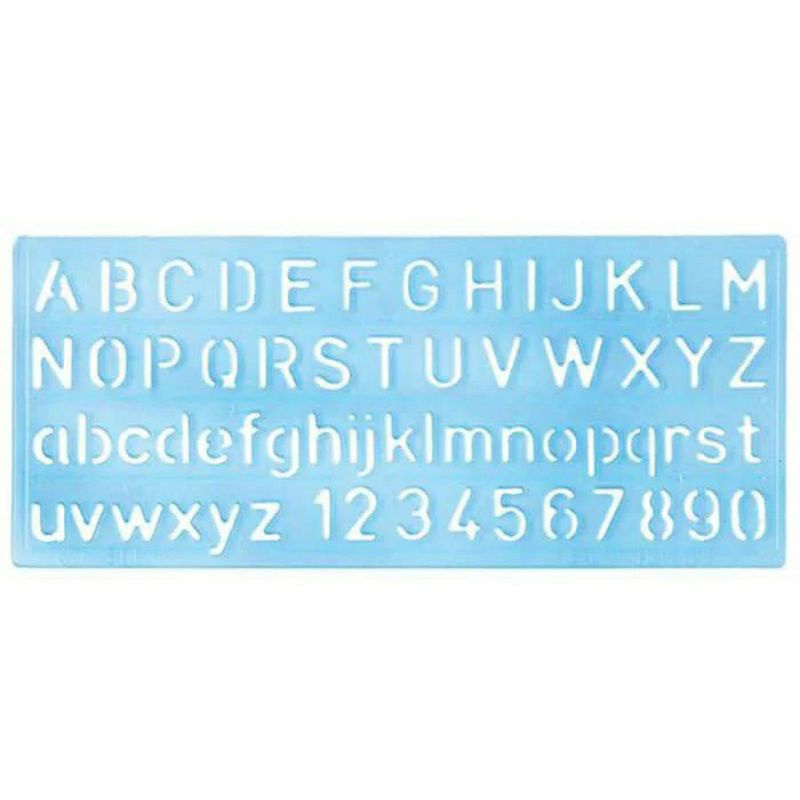 Letter and Number Screen Printing Ruler BT 270 Alphabet Mall | Shopee ...
