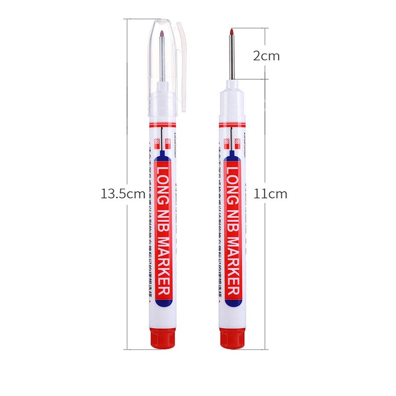 20mm Long Nib Marker Pen Woodworking Marker Pen Deep Mouth Tile Marker Pen  Long Punch Oily Pen Waterproof Pen