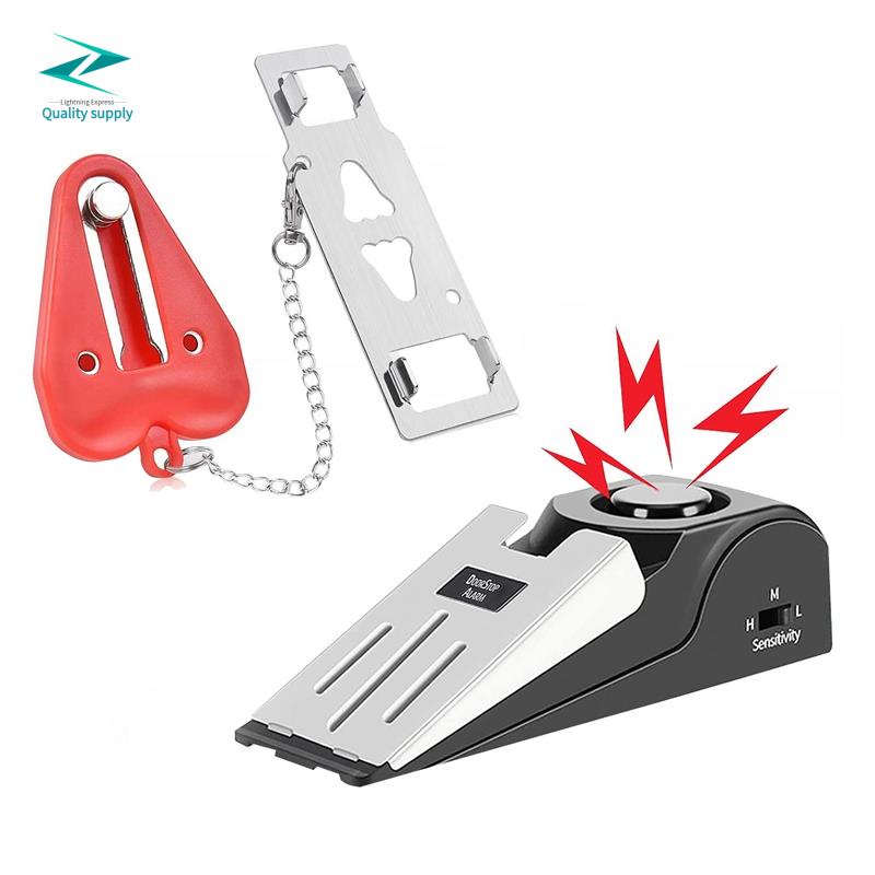 Portable Door Lock & Door Stop Alarm,Dual Protection Security Door Kit