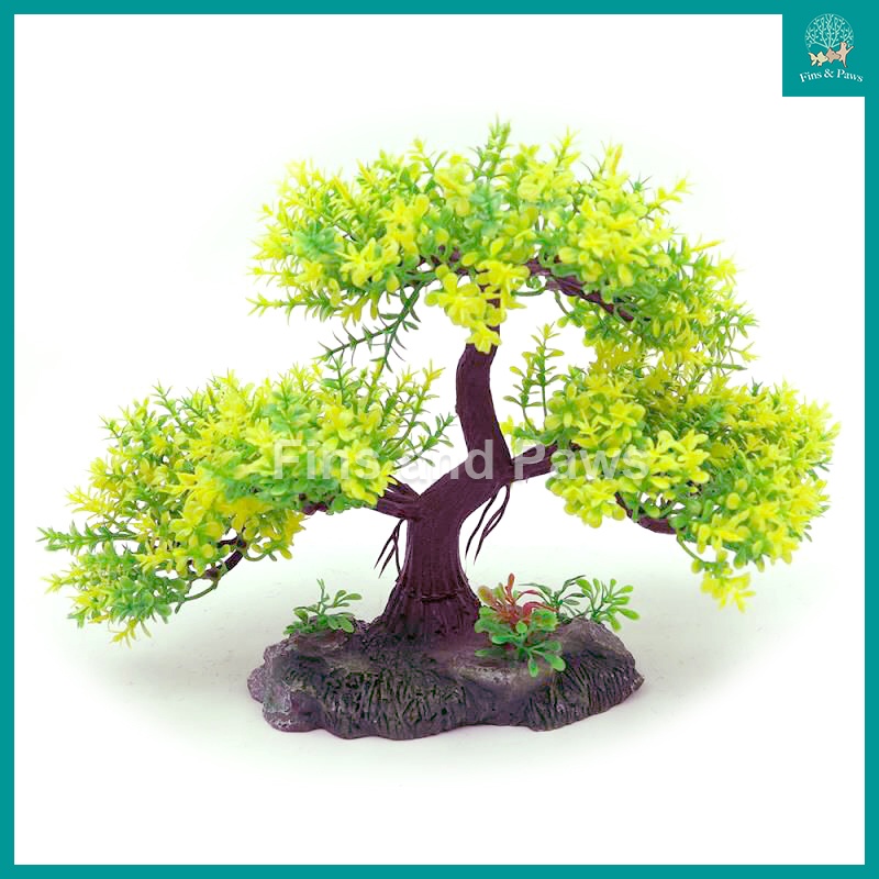 [Acquanova] Bonsai Tree Aquarium Ornament (26x14x20cm) Shopee Singapore
